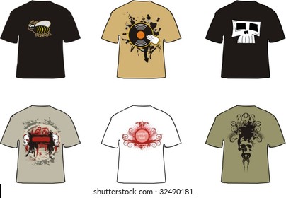Six vector t-shirt design