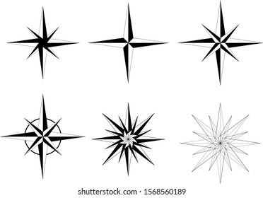 six versions of the wind rose