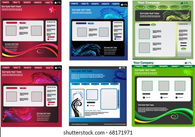 six web design template
