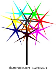 Six Wheel Multi-Color Turbine