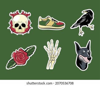 six wild love set stickers