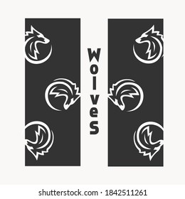 six wolves are fighting for food and for control of the territory