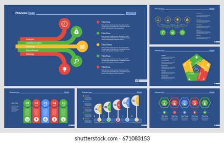 Six Workflow Diagrams Slide Templates Set