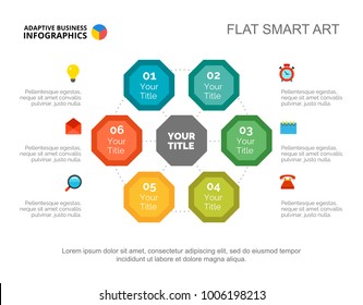 Six Workflow Elements Slide Template