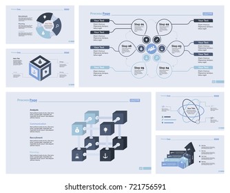 Six Workflow Slide Templates Set