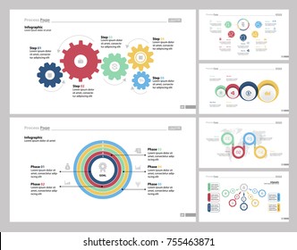 Six Workflow Slide Templates Set