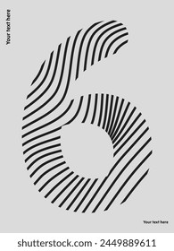six zebra streps vector design