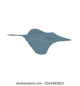 The sixgill stingray, Hexatrygon bickelli vector design, png high quality image with transparent background