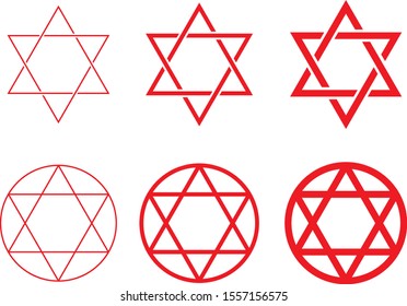 Six-pointed star image material set
