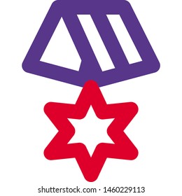 Six-pointed star medal for the Honorable mentions of high ranking officers