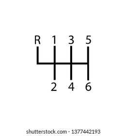 Six-speed gearbox sign