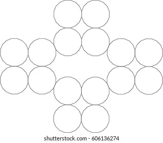 Sixteen Sides Geometric Pattern