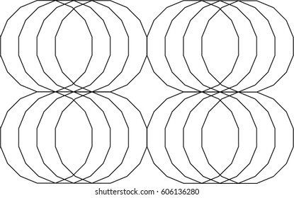 Sixteen Sides Geometric Pattern