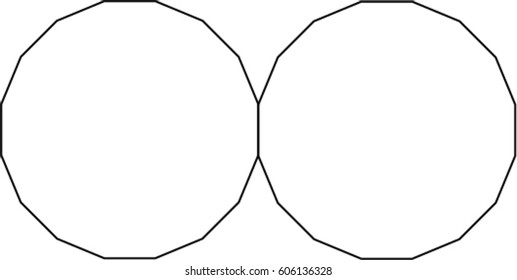 Sixteen Sides Geometric Pattern