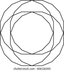 Sixteen Sides Geometric Pattern