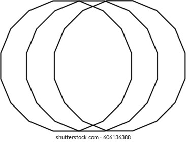 Sixteen Sides Geometric Pattern