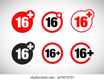 a sixteen years over icon set