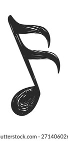Símbolo de doodle musical de decimosexta nota