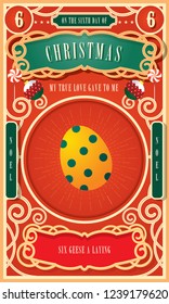 sixth day of christmas of the twelve days of christmas