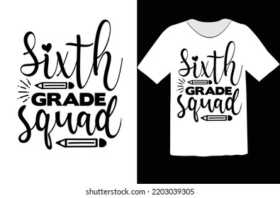 Sixth Grade Squad Svg Design