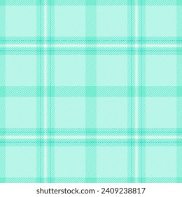 Sixties vector textile plaid, fit seamless background tartan. Picture check fabric pattern texture in light and teal color.