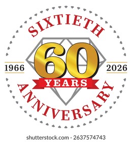Sixtieth (60th) Anniversary Diamond Logo 