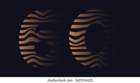 Sixty 60 number vector font alphabet, modern dynamic luxury flat design for your unique elements design ; logo, corporate identity, application, creative poster & more 