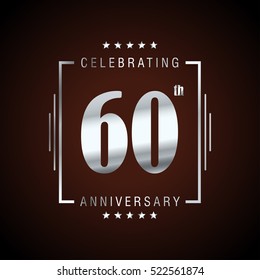Sixty anniversary celebration logotype. 60th anniversary logo collection. Anniversary label. Anniversary logo template. Anniversary sign. Vector Illustration