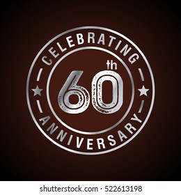 Sixty anniversary celebration logotype. 60th anniversary logo collection. Anniversary label. Anniversary logo template. Anniversary sign. Vector Illustration