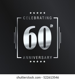 Sixty anniversary celebration logotype. 60th anniversary logo collection. Anniversary label. Anniversary logo template. Anniversary sign. Vector Illustration