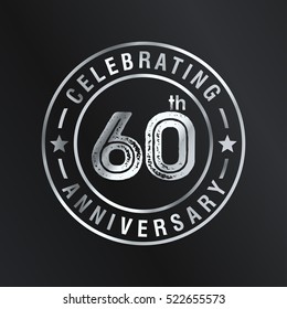 Sixty anniversary celebration logotype. 60th anniversary logo collection. Anniversary label. Anniversary logo template. Anniversary sign. Vector Illustration