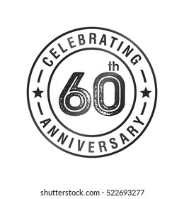 Sixty anniversary celebration logotype. 60th anniversary logo collection. Anniversary label. Anniversary logo template. Anniversary sign. Vector Illustration