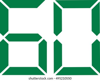 Sixty digital number 60
