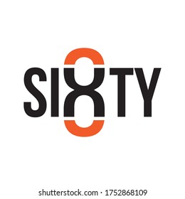 sixty eight logo symbol vector concept