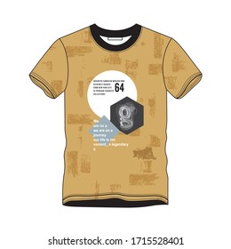 Sixty four modern graphic print t shirt design