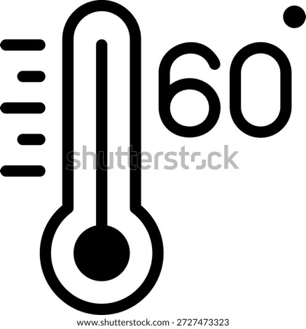 sixty glyph icon illustration vector