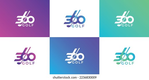 Sixty Golf Club logo design. Simple and  modern logo vector