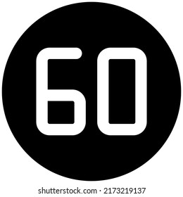 60 km por hora límite de velocidad permitido para el carril