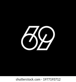  sixty nine 69 logo vector icon illustration