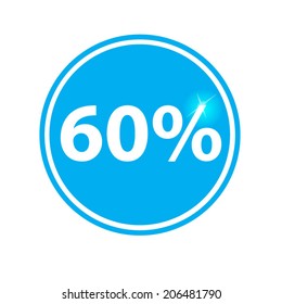 sixty percent, isolated  60%
