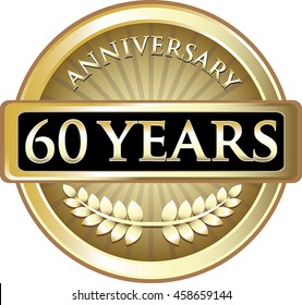 Sixty Years Experience Gold Award Stock Vector (Royalty Free) 148799192