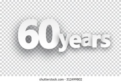 Sesenta años de papel sobre las celdas. Ilustración vectorial.