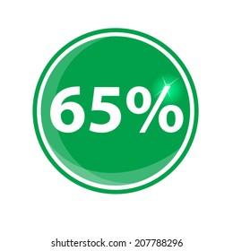 sixty-five percent, isolated 65%