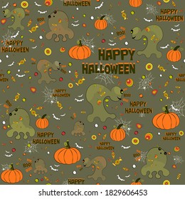 Siz, horror, Halloween. Slugs crawl in search of sweet candies and candies. Cobwebs are everywhere. Can you smell ripe pumpkins? All this Halloween from Stefasha.