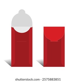 Size 6x12 in, Envelope Template, With 3D Box, vector file