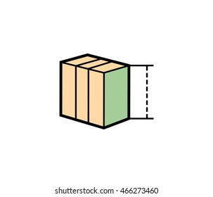 Tamaño del icono de entrega de paquetes de caja. Ilustración vectorial de la caja de paquetes