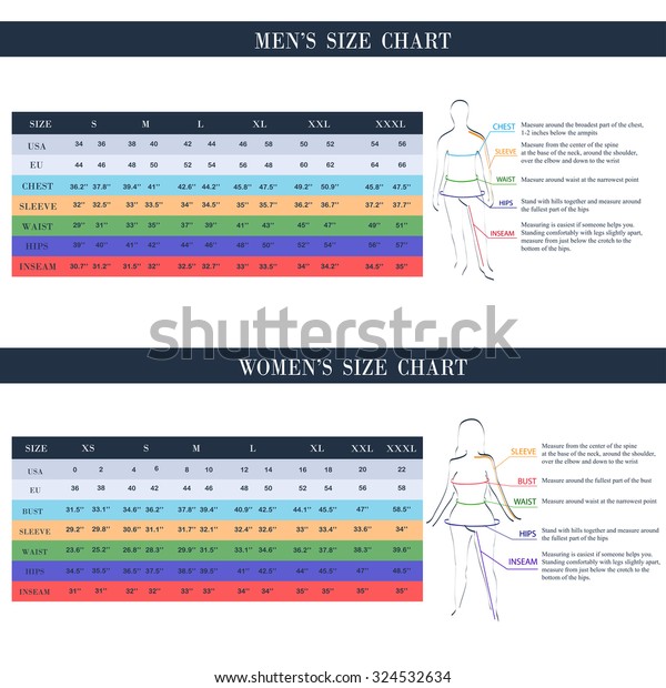 Men And Women Size Chart