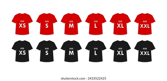 Size clothes design logo template illustration