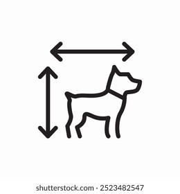 size dog icon sign vector