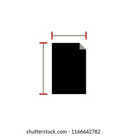 size icon. Element of text editor sign icon. Premium quality graphic design icon. Signs and symbols collection icon for websites, web design, mobile app